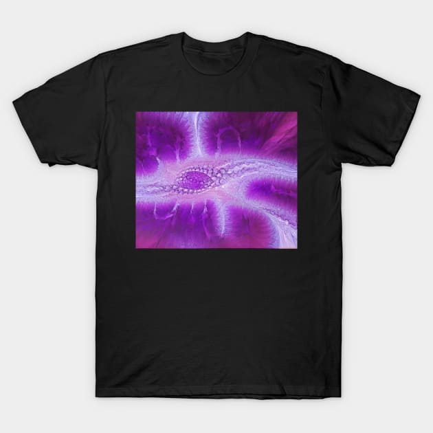 Purple Fractal Series Design 4 T-Shirt by BubbleMench